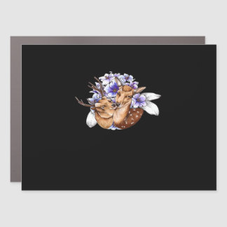 Oh Deer Clean Minimal Style Car Magnet