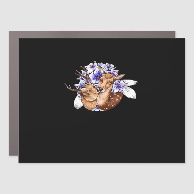 Oh Deer Clean Minimal Style  Car Magnet (Front)