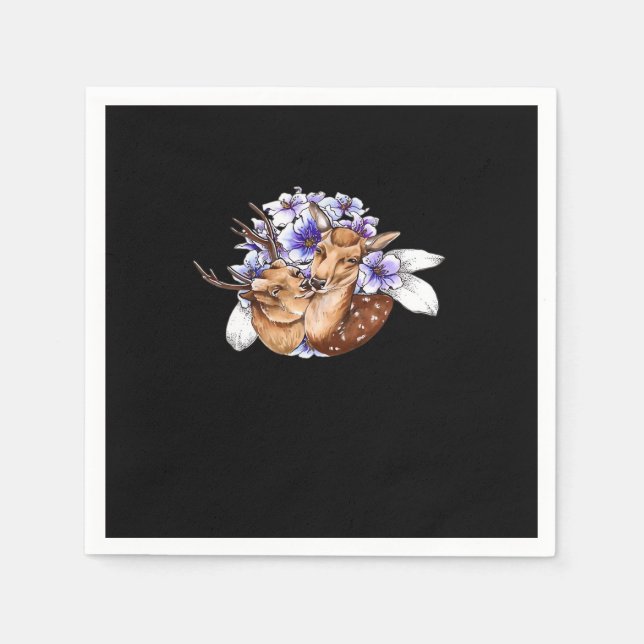 Oh Deer Clean Minimal Style  Napkins (Front)