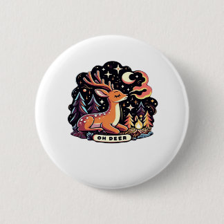 Oh Deer Contemporary Graphic Vibe Button