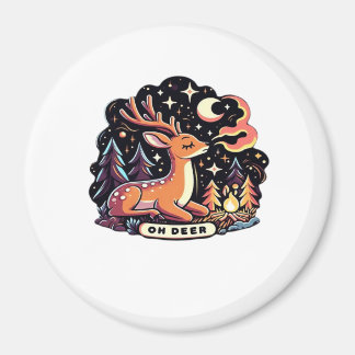 Oh Deer Contemporary Graphic Vibe Magnet