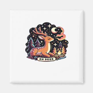 Oh Deer Contemporary Graphic Vibe Magnet