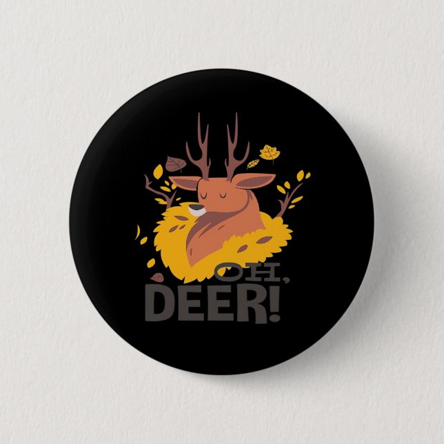 Oh Deer Creative Design  Button (Front)