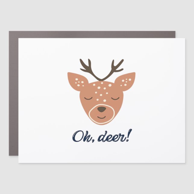 Oh Deer Deer Love Save The Deer Creative Design Car Magnet (Front)