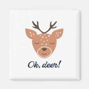 Oh Deer Deer Love Save The Deer Creative Design Magnet
