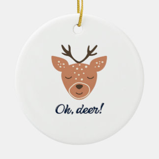 Oh Deer Deer Love Save The Deer Creative DOrnament Ceramic Ornament