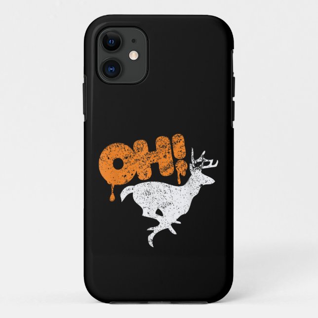 Oh Deer! Distressed Funny Pun Animal lover Case-Mate iPhone Case (Back)