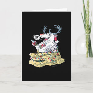 Oh Deer Drunk Reindeer CelebraFolded Greeting Card