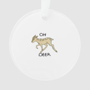 Oh Deer Elegant Timeless Style Acrylic Ornament