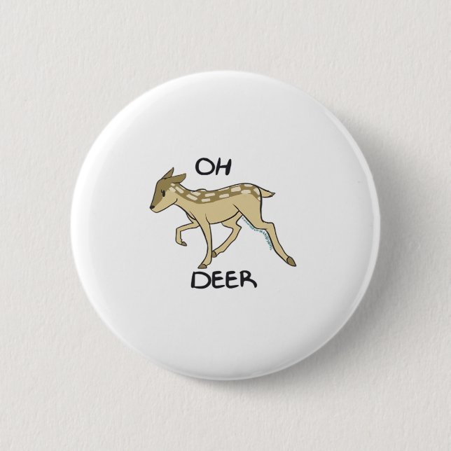 Oh Deer Elegant Timeless Style  Button (Front)