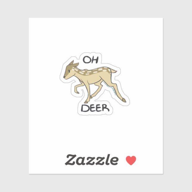 Oh Deer Elegant Timeless Style  Sticker (Sheet)