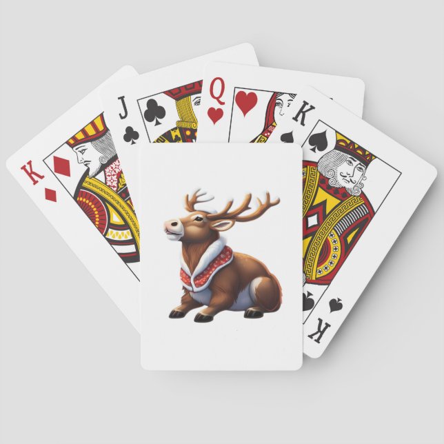 Oh Deer Energetic Modern Design  Poker Cards (Back)