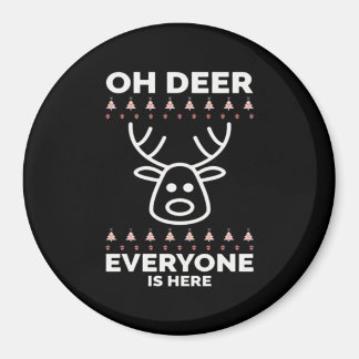Oh Deer Everyone Is Here Modern Style  Magnet