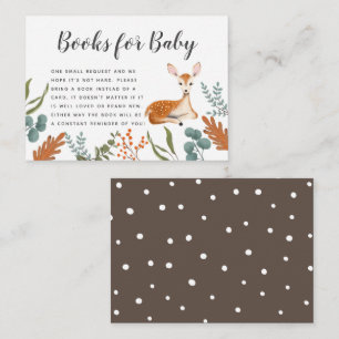 Oh Deer Fall Baby Shower Book Request Enclosure Card