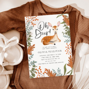 Oh Deer Fall Baby Shower Gender Neutral Invitation