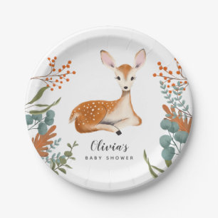 Oh Deer Fall Foliage Baby Shower Paper Plates