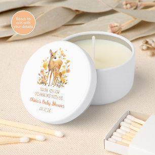 Oh Deer Fall Themed Baby Shower Mini Candle Favors