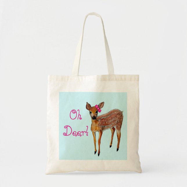"Oh Deer" Fawn Tote Bag (Front)