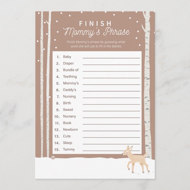 Oh Deer - Finish Mommy's Phrase Program (Front)