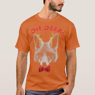 Oh Deer Fo Xmas Red Bowtie Christimas Outfit T-Shirt