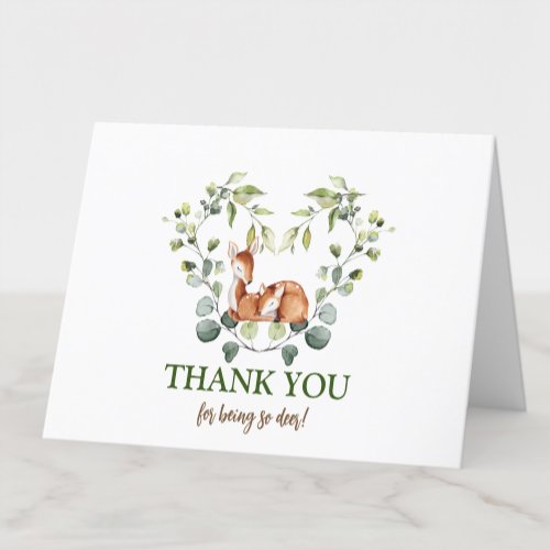 Oh Deer Folded Thank You Card