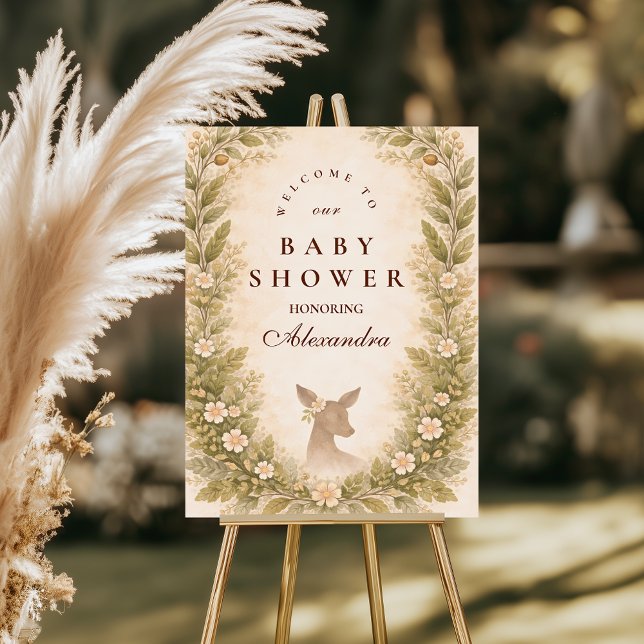 Oh Deer Forest Baby Shower Foam Board (Creator Uploaded)