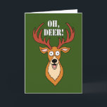 Oh, Deer Funny 65th Birthday Card<br><div class="desc">Oh,  Deer! Your 65th Birthday is here! funny card featuring a surprised,  cartoon deer. A great design for a hunter turning 65 or anyone who loves wildlife.</div>