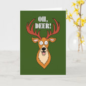 Oh, Deer Funny 70th Birthday Card (Yellow Flower)