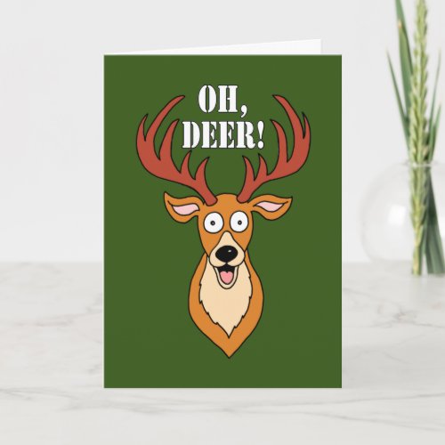 Oh, Deer Funny 80th Birthday Card