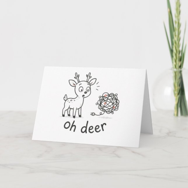 Oh Deer - Funny Christmas Card (Front)