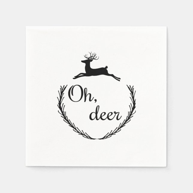 Oh Deer Funny Style Design  Napkins (Front)