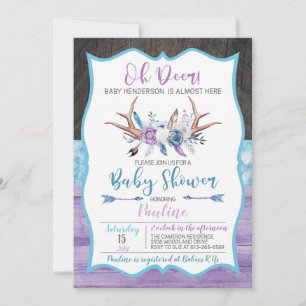 Oh Deer Gender Neutral Baby Shower Invitation