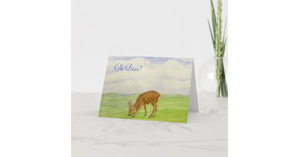 Oh Deer! Get well soon Card | Zazzle.com