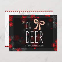 Oh Deer Grey Glitter Sparkles Christmas gift