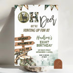 Oh Deer Hunting Camo Birthday Invitation<br><div class="desc">Hunting Camo Oh Deer Birthday Invitation,  Camping Grounds Birthday Invitation,  Camping Adventure Kids Birthday Invitation,  Woodland Animal National Park First Birthday</div>