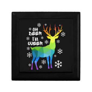 Oh Deer I'M Queer Funny Lgbt Gay Lesbian Christmas Gift Box