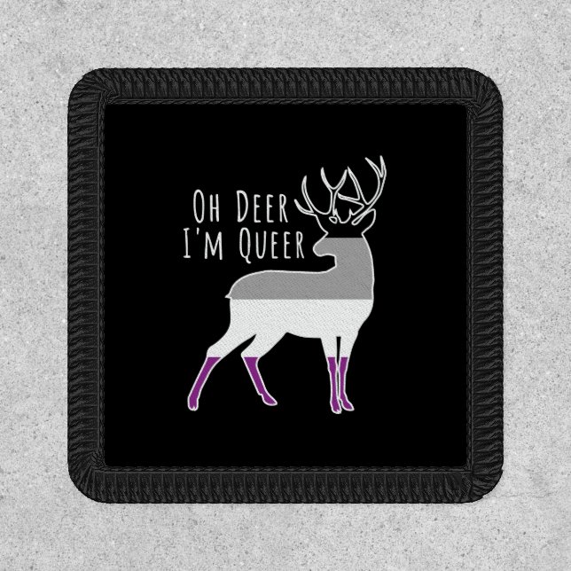 Oh Deer I'm Queer Inclusive Equal Rights Pride Patch (Front)