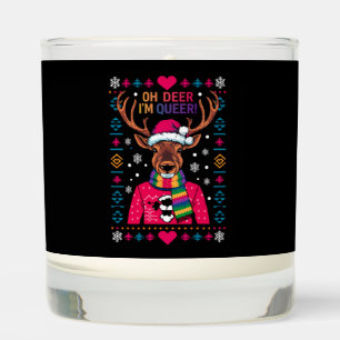 Oh Deer I'm Queer LGBT LGBTQ Gay Pride Ugly Xmas Scented Candle