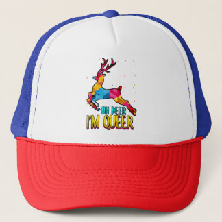 Oh Deer I'm Queer LGBT Pride Month  Trucker Hat
