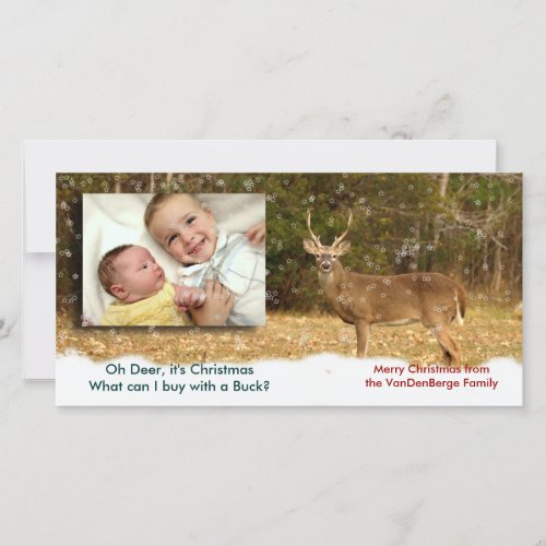 Oh Deer it christmas photo card