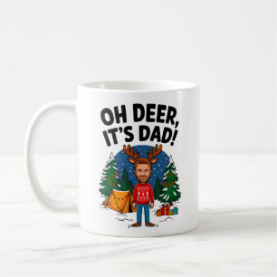 Oh Deer It’s Dad Holiday Humor Artwork Coffee Mug