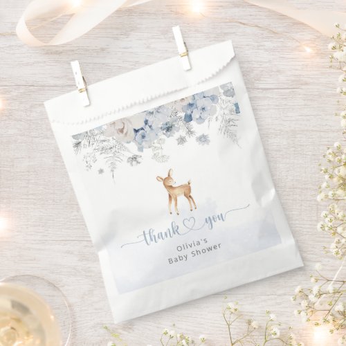 Oh deer its a boy winter blue baby shower favor bag