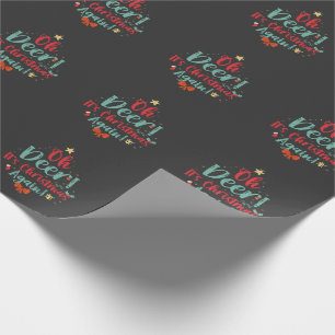 Oh Deer It's Christmas Again Funny Christmas Gift Wrapping Paper
