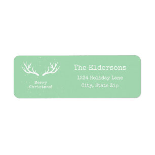 Oh Deer, it's Christmas [green] - Address Label