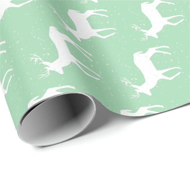 Oh Deer, it's Christmas [green] - Wrapping Paper (Roll Corner)