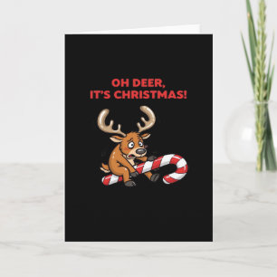 Oh Deer Its Christmas Stressed Reindeer With Sweet Card