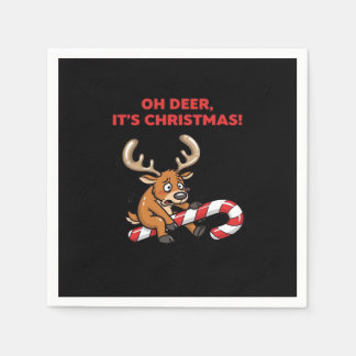 Oh Deer Its Christmas Stressed Reindeer With Sweet Napkins