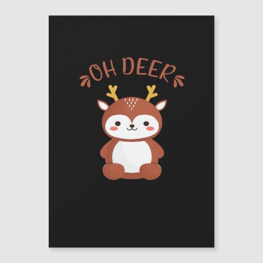 Oh Deer Kawaii Deer Playful Art Style  (Front)