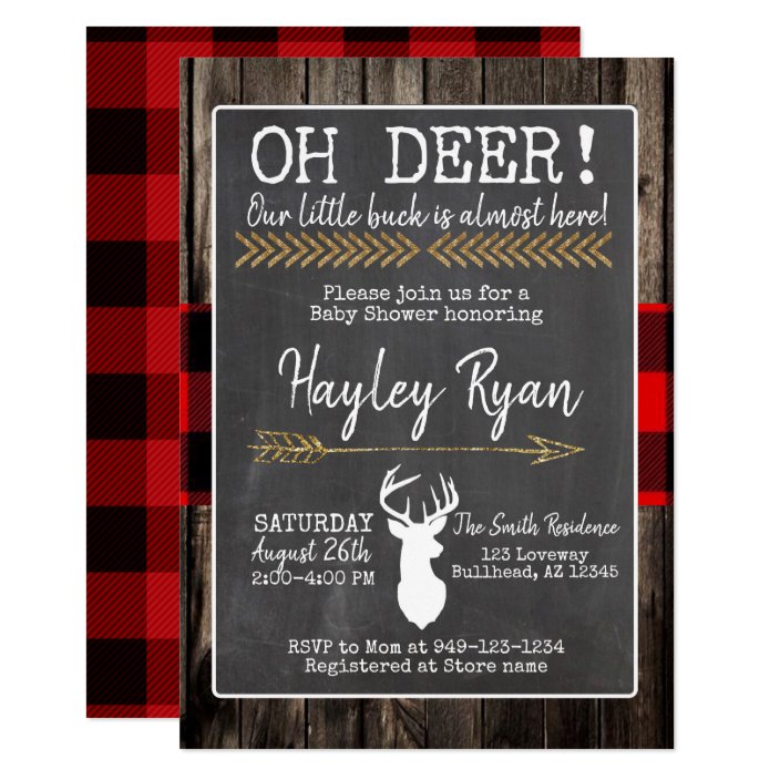 buffalo plaid baby shower