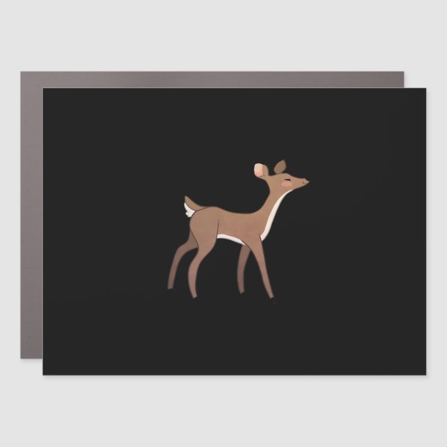 Oh Deer Me Whimsical Creative Design  Car Magnet (Front)